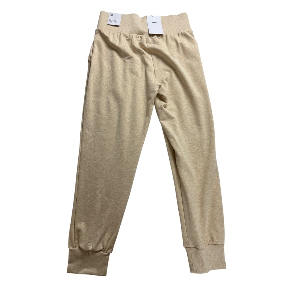 Nike Yoga Dri-FIT Slim Fit Mid Rise 7/8 Length Women's Jogger Pants Beige M